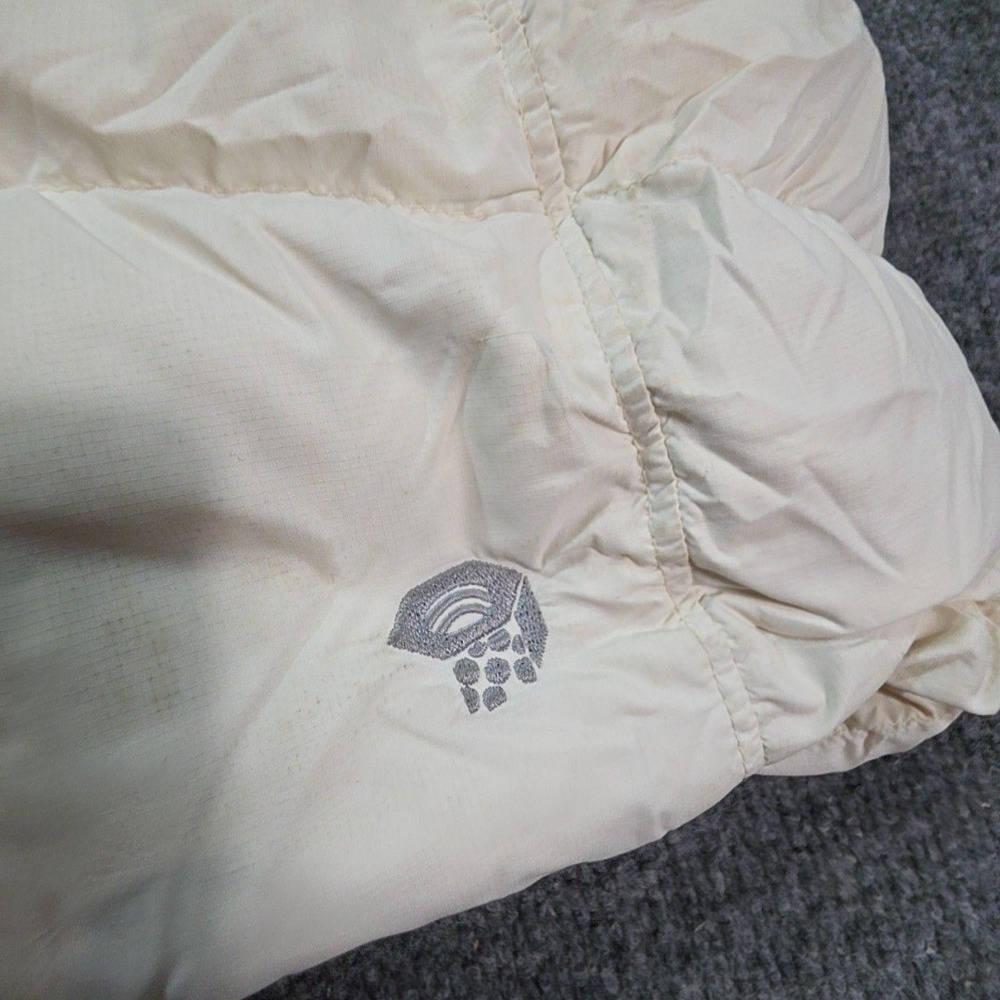 Mountain Hardwear Coat Womens Small White Puffer Long Full Zip Insulated Warm - Picture 2 of 9